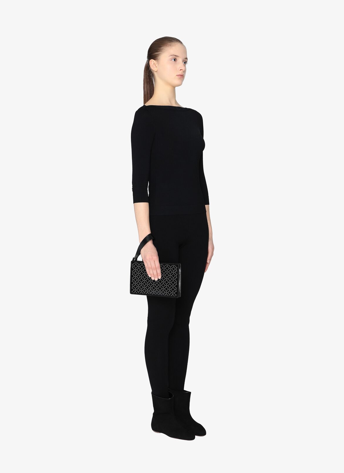 POCKET CUIR LUX CLOU ARABESQUE BLACK ALAÏA BLACK  POCKET CUIR LUX CLOU ARABESQUE BLACK